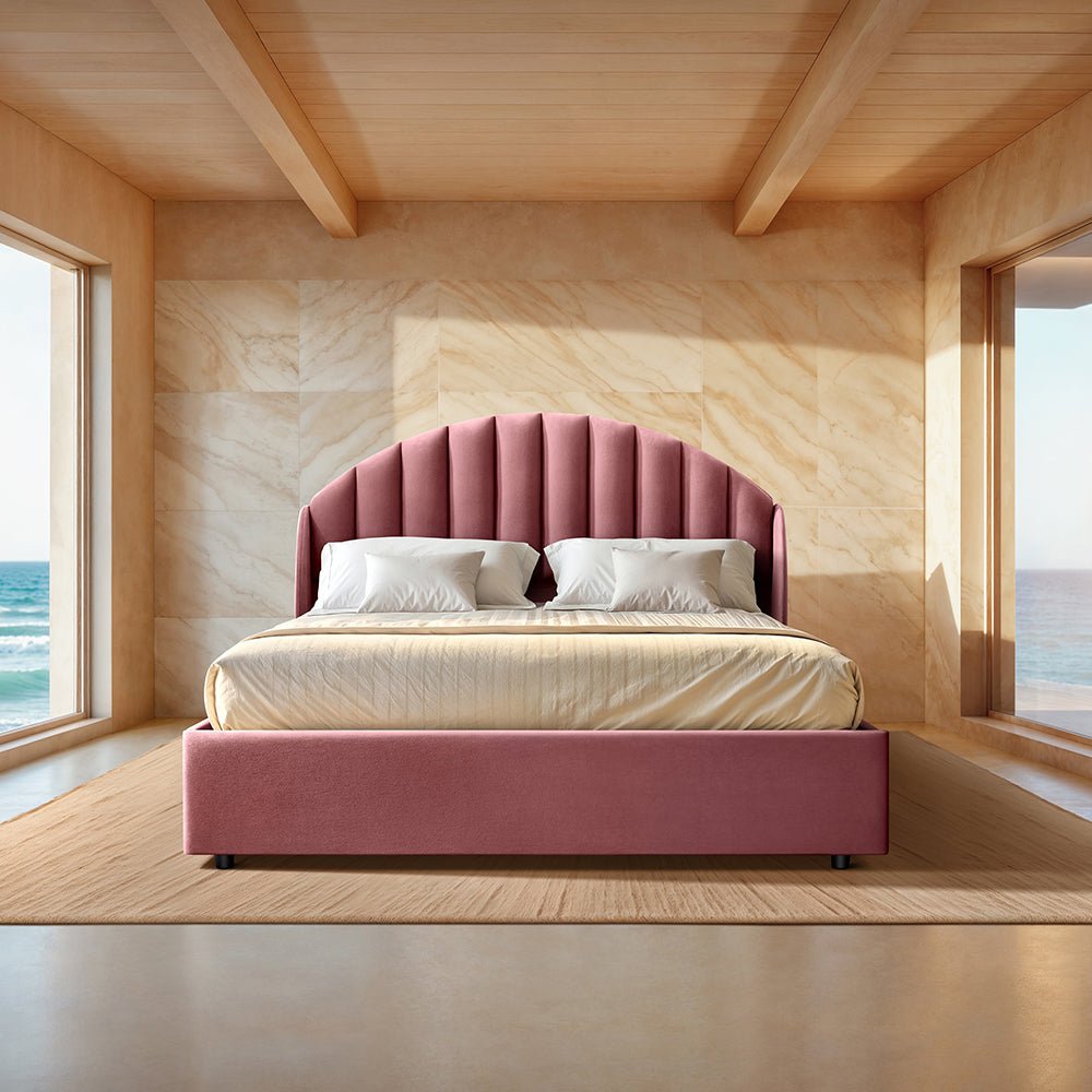 Celeste Rose Dawn Upholstered Bed - Pink