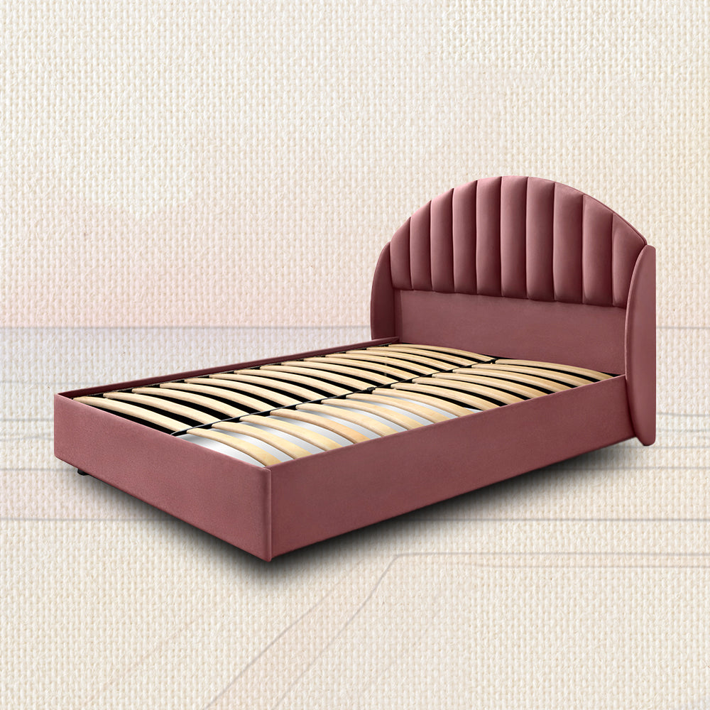Celeste Rose Dawn Upholstered Bed - Pink