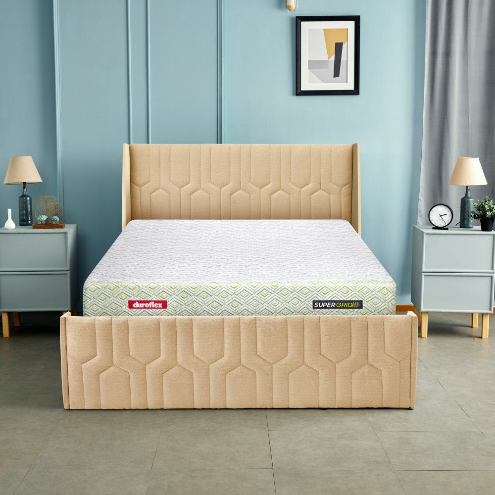 Tranquil Walnut Shell Upholstered Bed - Brown Color