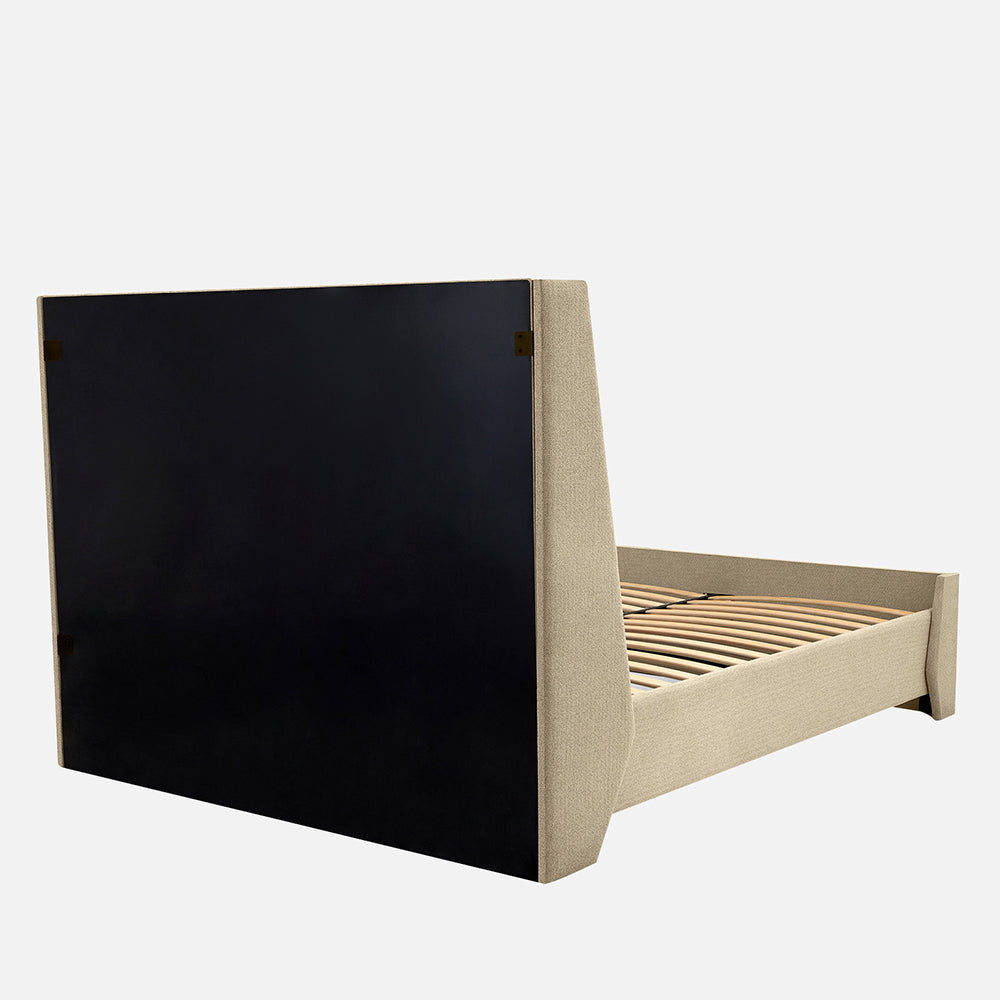 Tranquil Walnut Shell Upholstered Bed - Brown Color