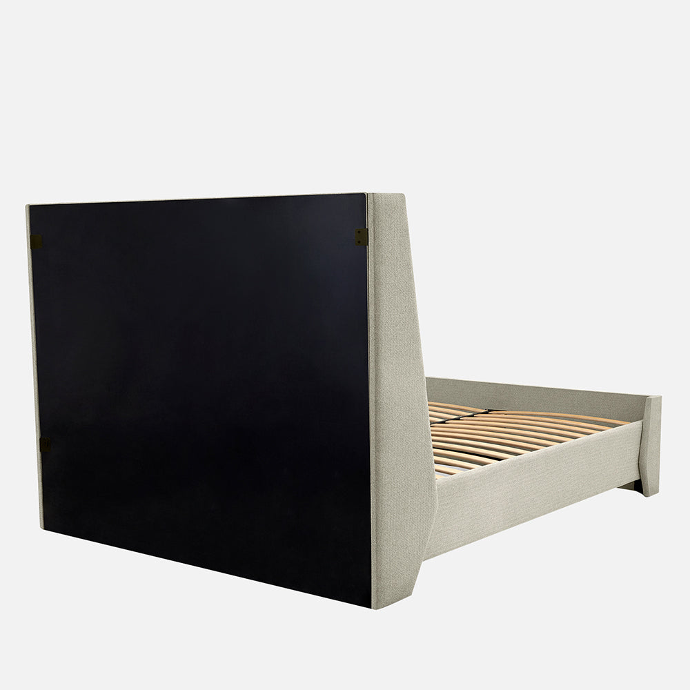 Tranquil Sea Shell Upholstered Bed - Beige Color
