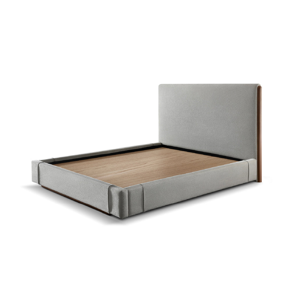 Elise Upholstered Platform Bed - Belgian Block Grey