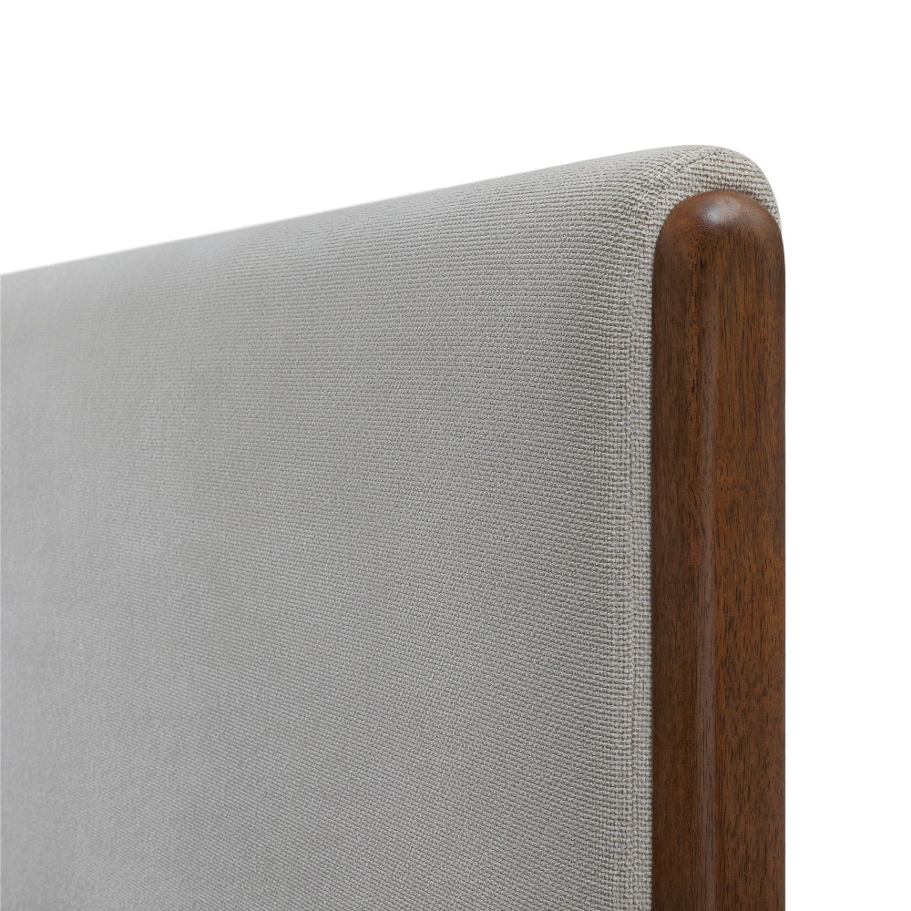 Elise Upholstered Platform Bed - Belgian Block Grey
