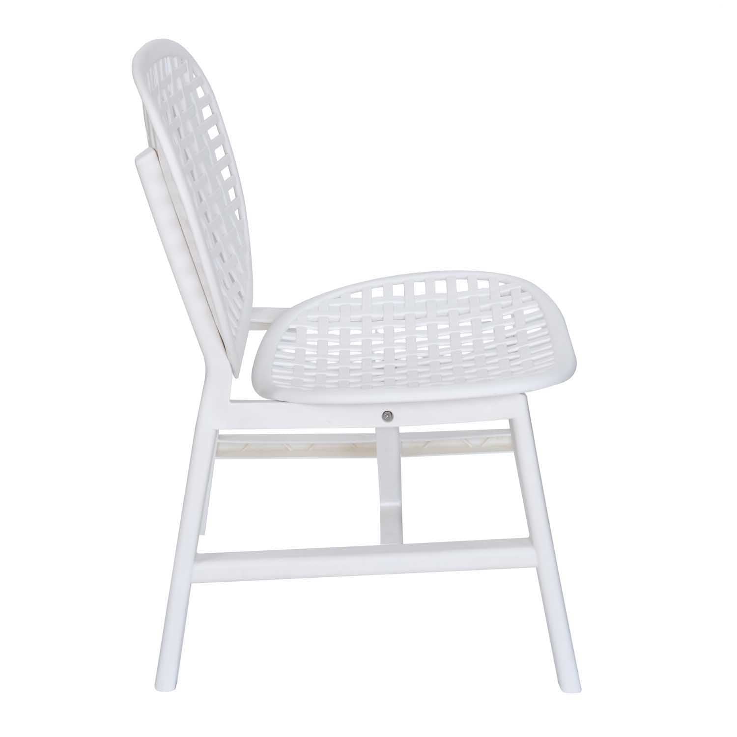 Nilkamal Arena Chairs and Crystal Glass Top Coffee Table Plastic Outdoor Set (Milky White)