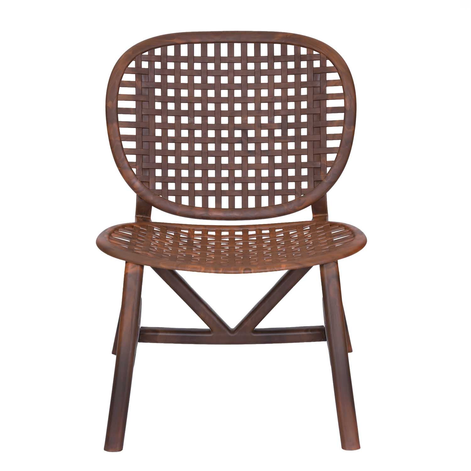 Nilkamal Arena Chairs and Mystique Glass Top Coffee Table Plastic Outdoor Set (Walnut & Season Rust Brown)