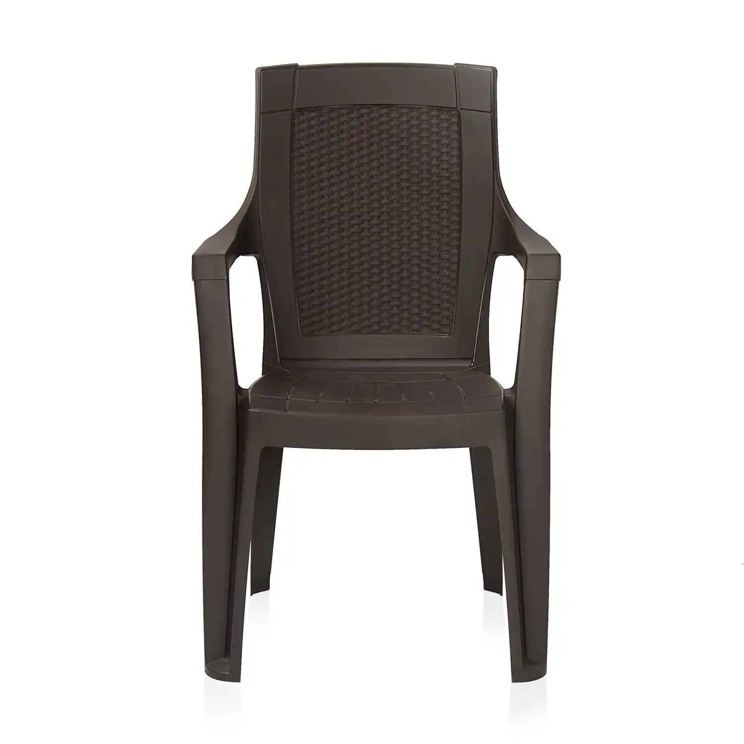 Nilkamal Mystique Plastic Outdoor Set with 2 Chairs and 1 Table (Season Rust Brown)
