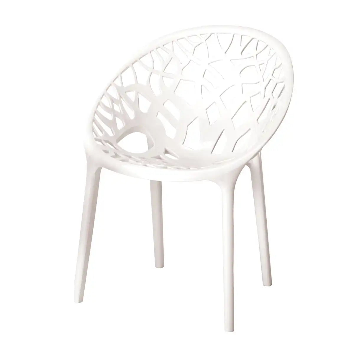 Nilkamal Crystal Plastic Outdoor Set with 2 Chairs and 1 Table (Milky White)