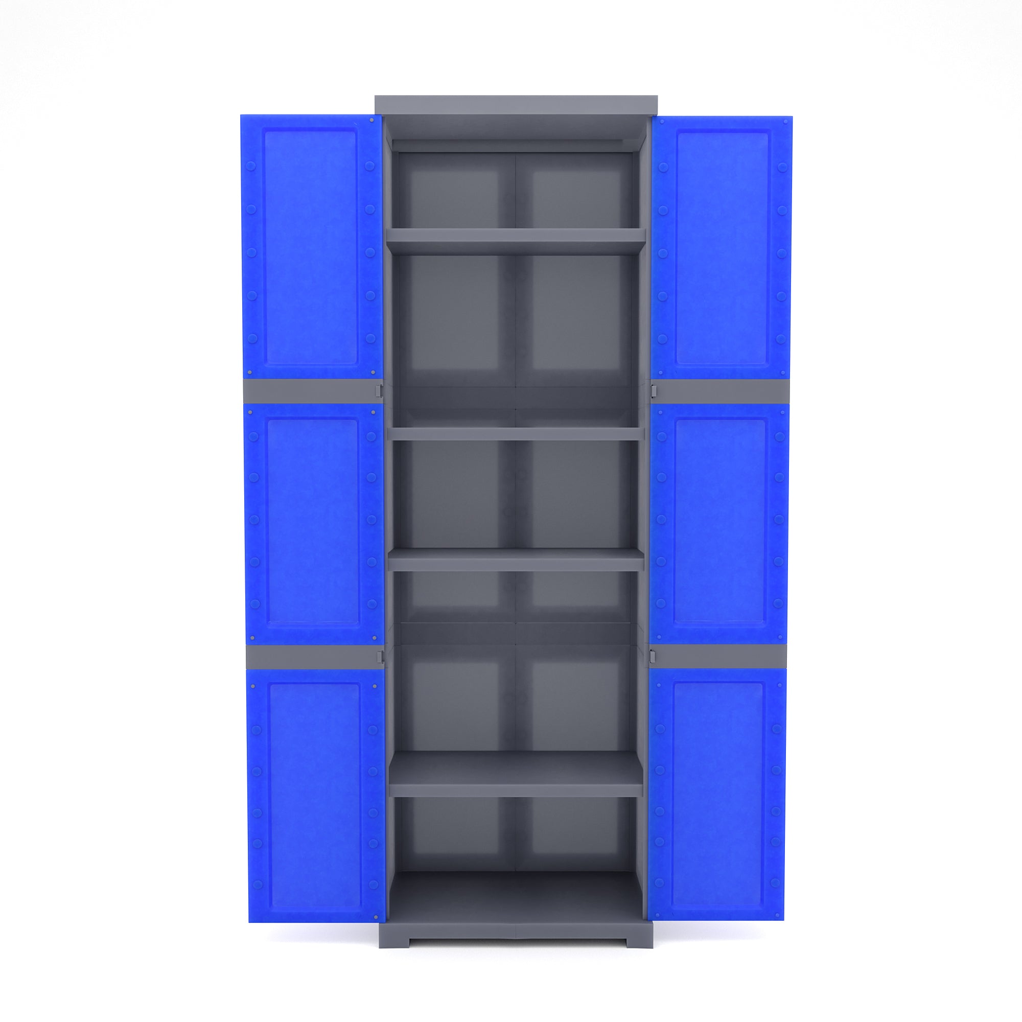 Nilkamal Freedom Mini Large (FML) Plastic Storage Cabinet (Deep Blue / Grey)