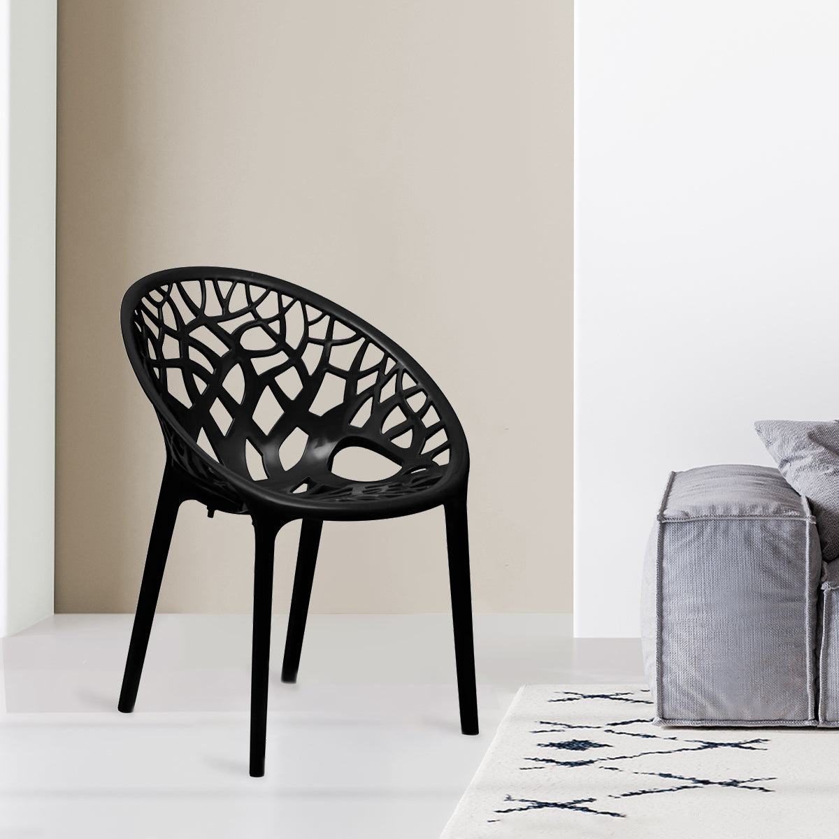 NILKAMAL CRYSTAL POLYPROPYLENE PREMIUM CHAIR (IRON BLACK) — Nilkamal | VK Furniture Mangalore
