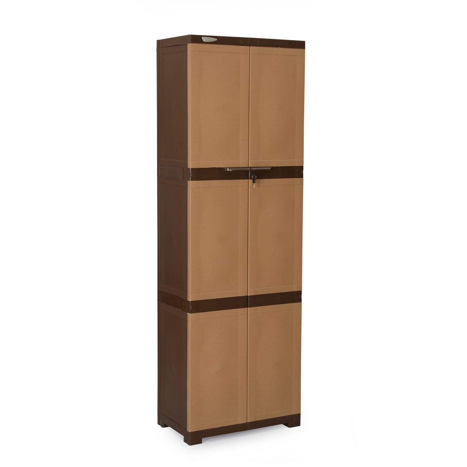 Nilkamal Freedom Mini Large (FML) Plastic Cabinet for Storage (Sandy & Dark Brown)