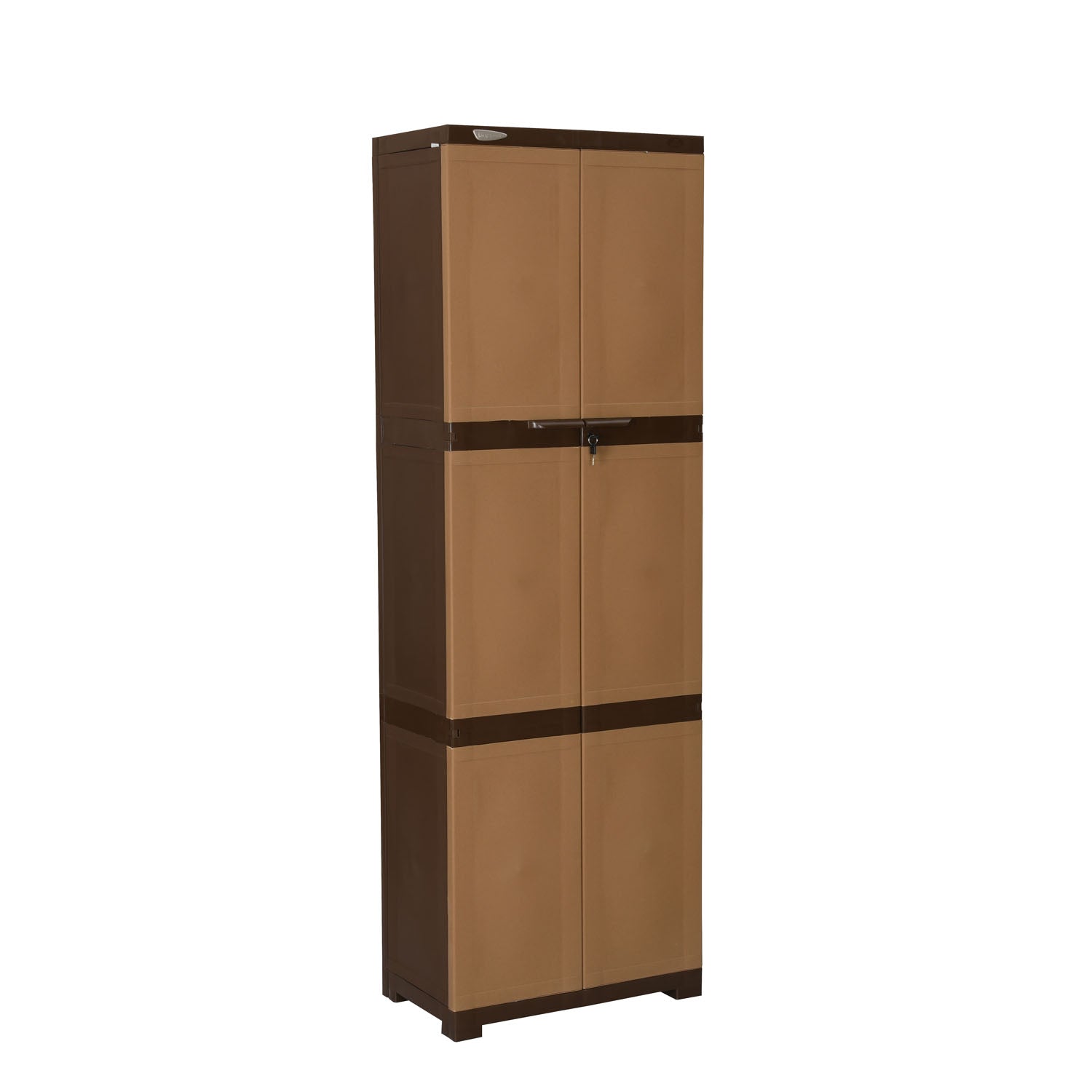 Nilkamal Freedom Mini Large (FML) Plastic Cabinet for Storage (Sandy & Dark Brown)