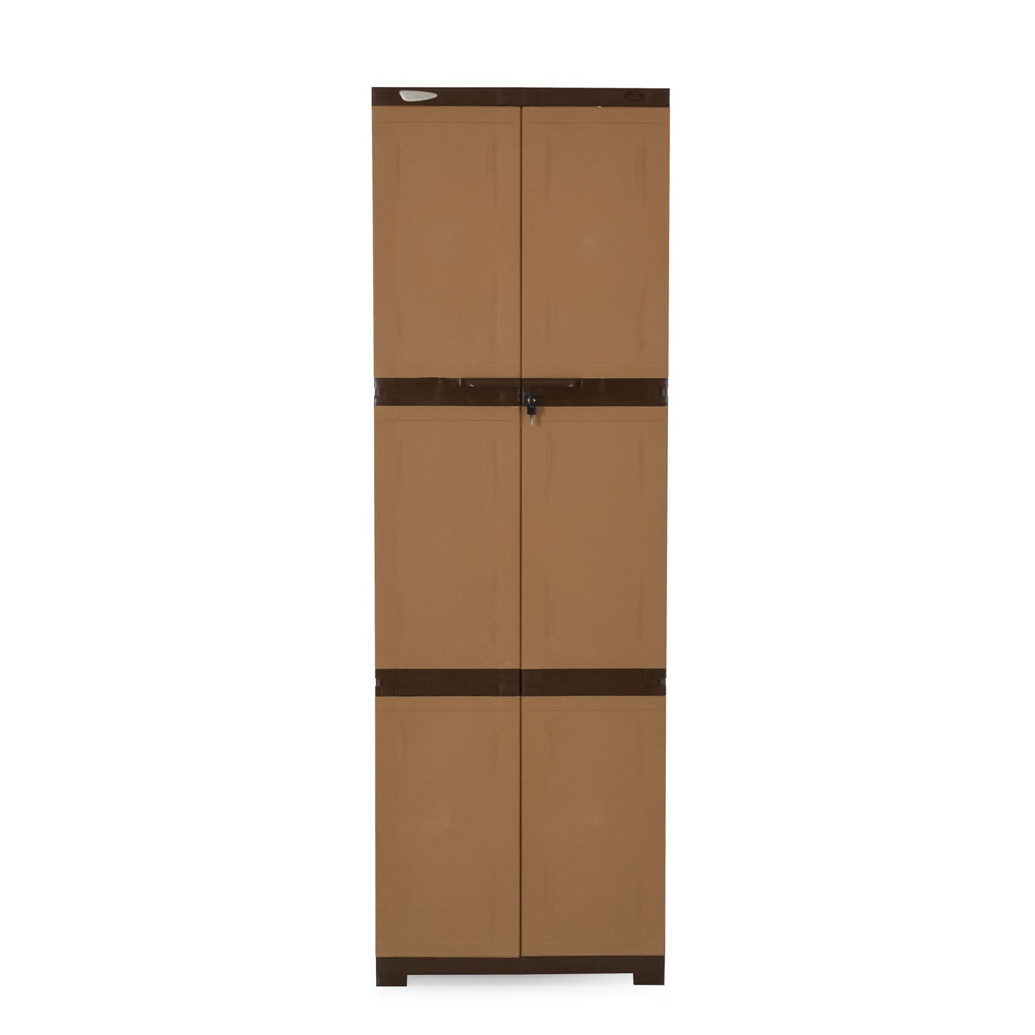 Nilkamal Freedom Mini Large (FML) Plastic Cabinet for Storage (Sandy & Dark Brown)