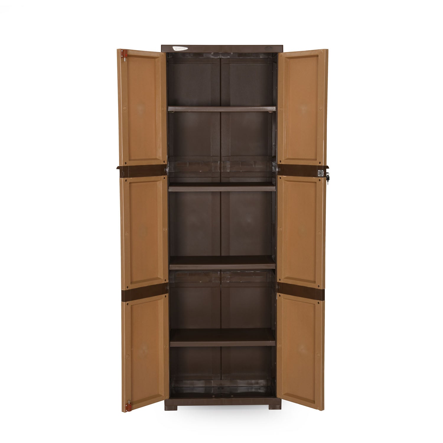 Nilkamal Freedom Mini Large (FML) Plastic Cabinet for Storage (Sandy & Dark Brown)