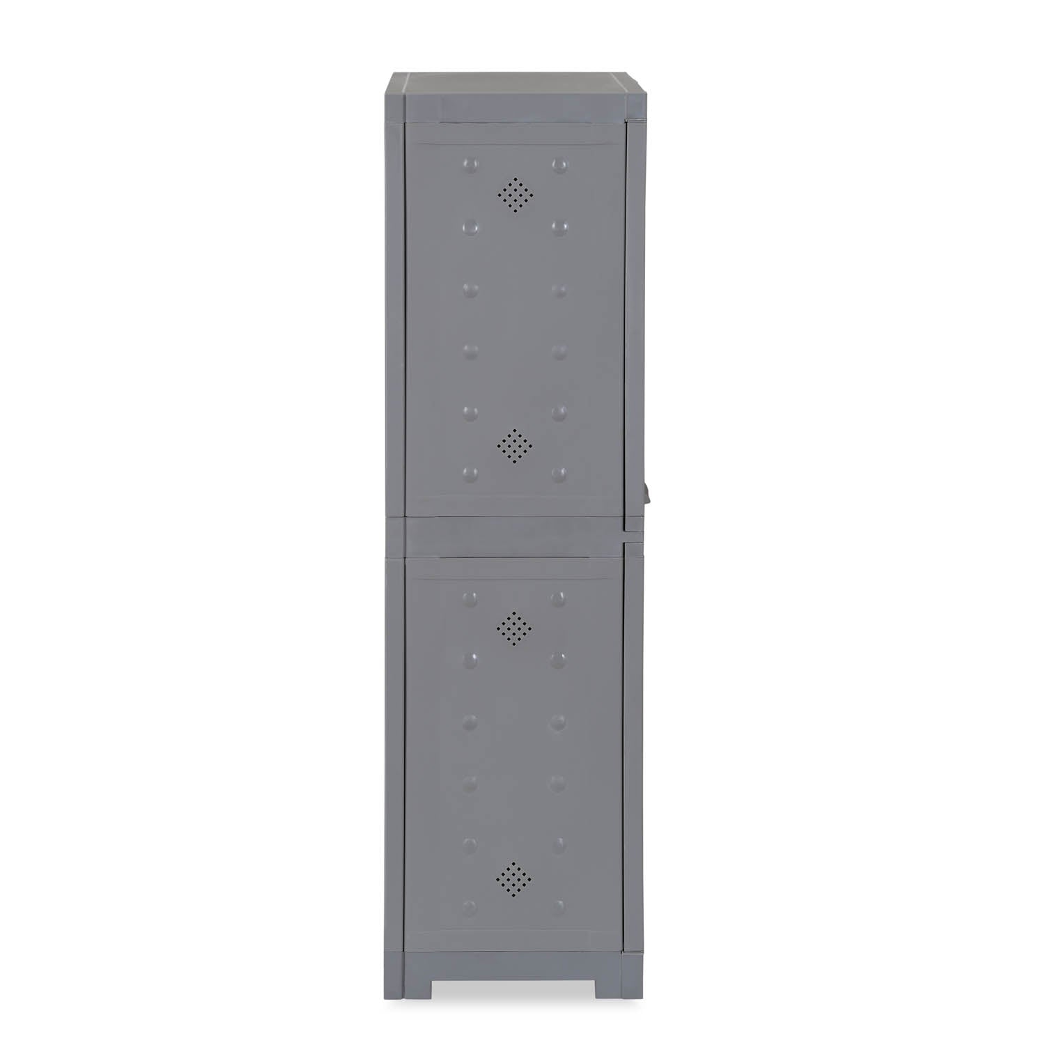 Nilkamal Freedom Star (FMSC18STR) Plastic Shoe Cabinet (Haze Grey & Milky White)