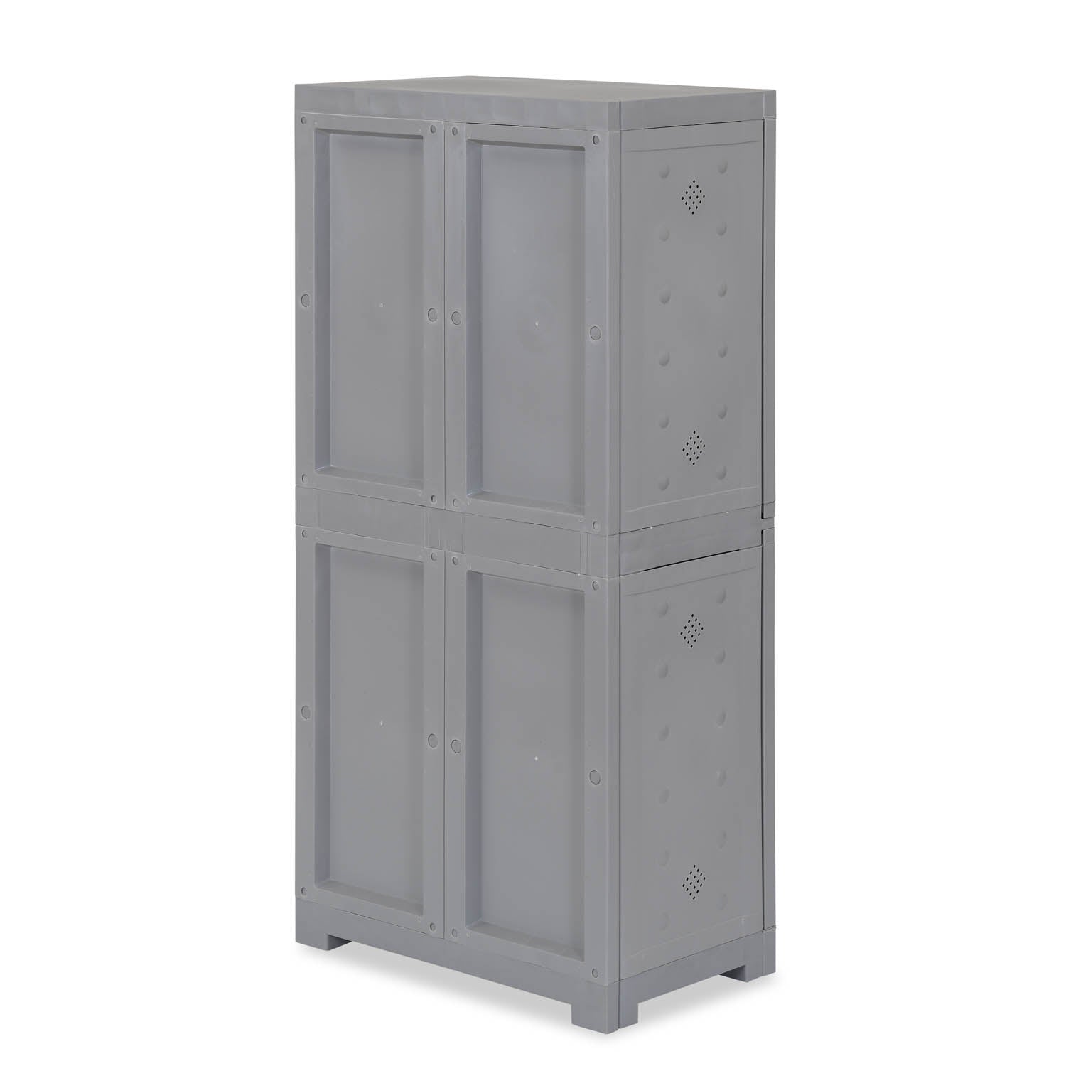 Nilkamal Freedom Star (FMSC18STR) Plastic Shoe Cabinet (Haze Grey & Milky White)