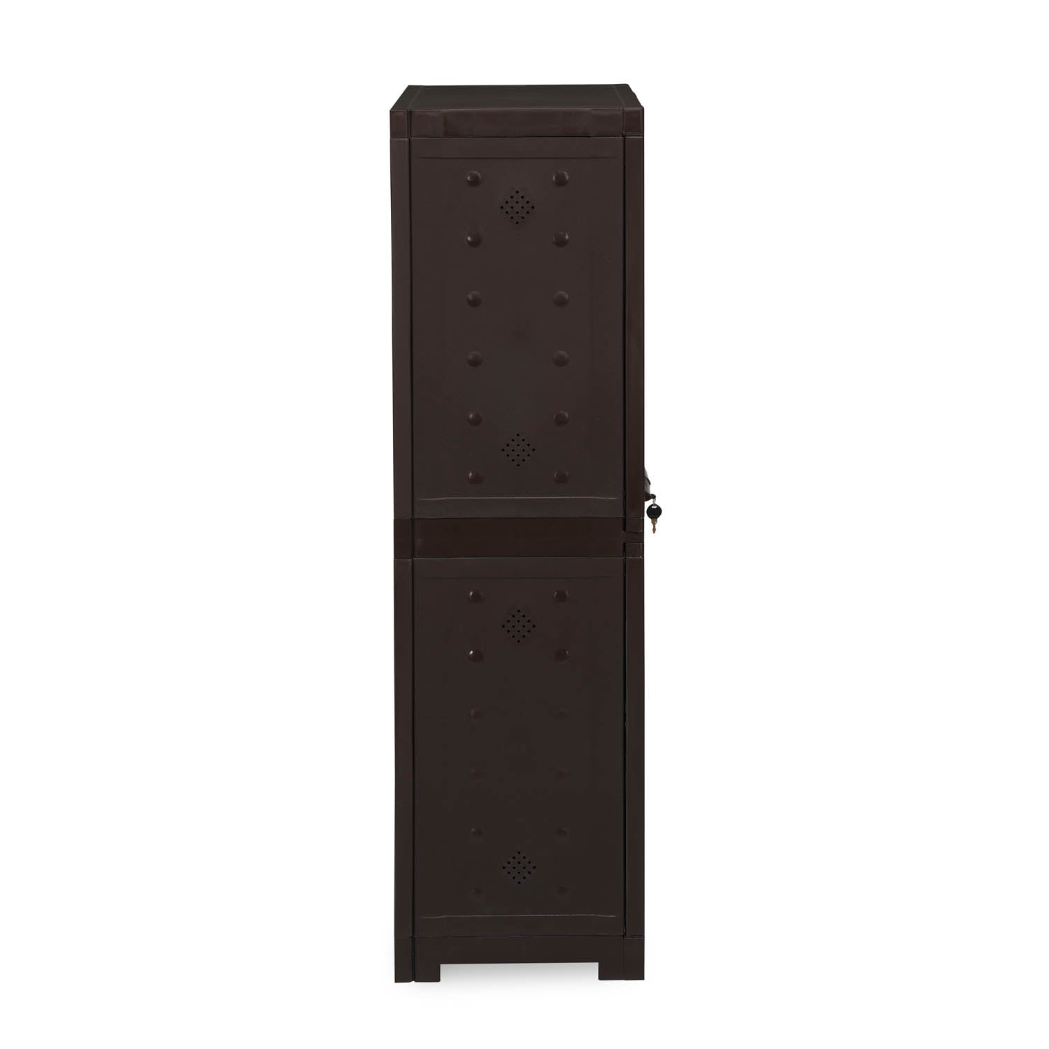 Nilkamal Freedom Star (FMSC18STR) Plastic Shoe Cabinet (Weather Brown & Biscuit)