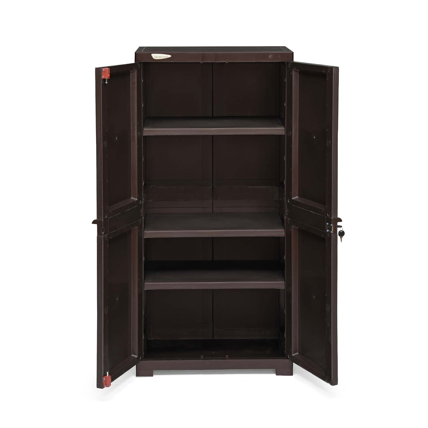 Nilkamal Freedom FMM Plastic Storage Cabinet (Weather Brown)