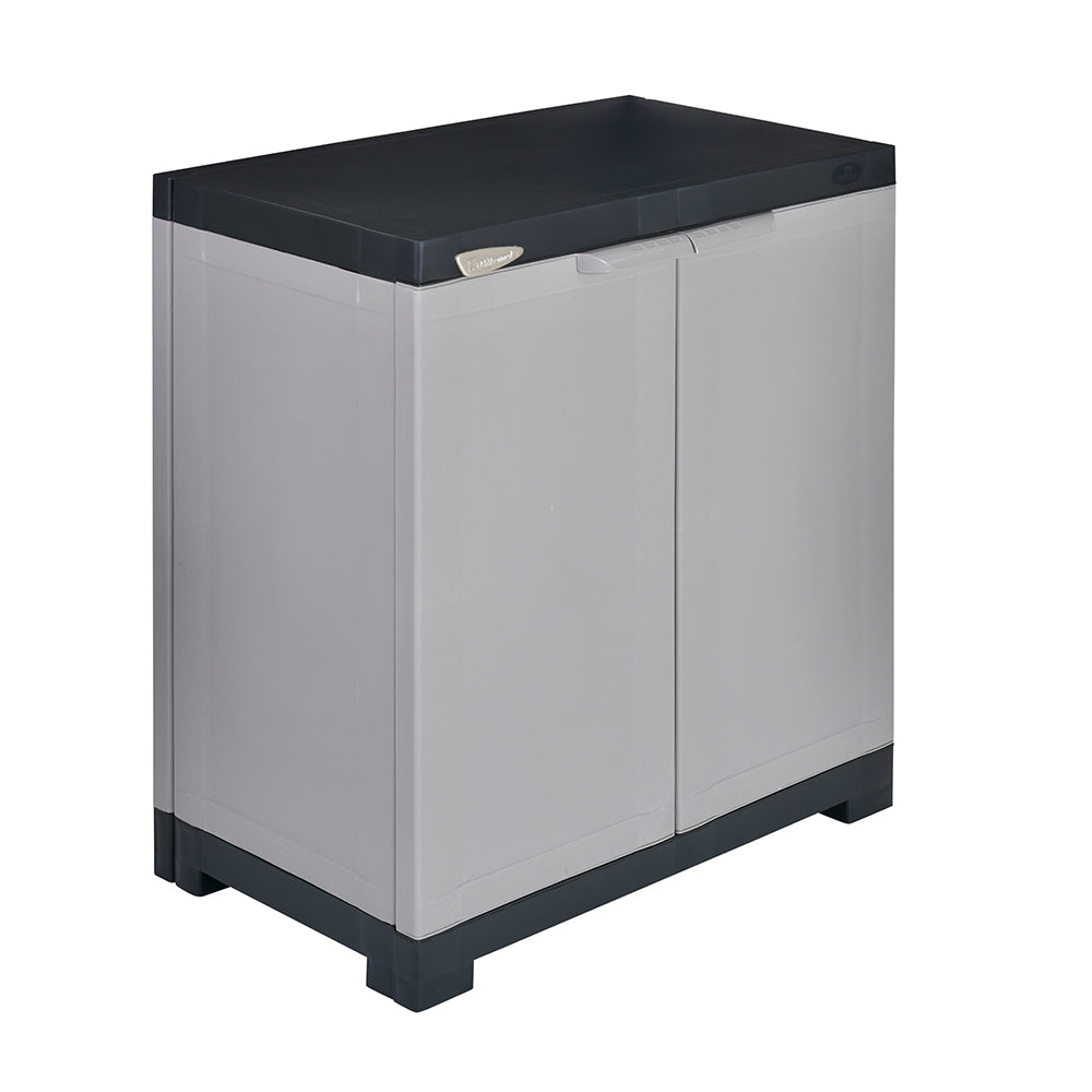 Nilkamal Freedom Mini Small (FMS) Plastic Storage Cabinet/Bookshelf (Haze Grey/Charcoal Grey)