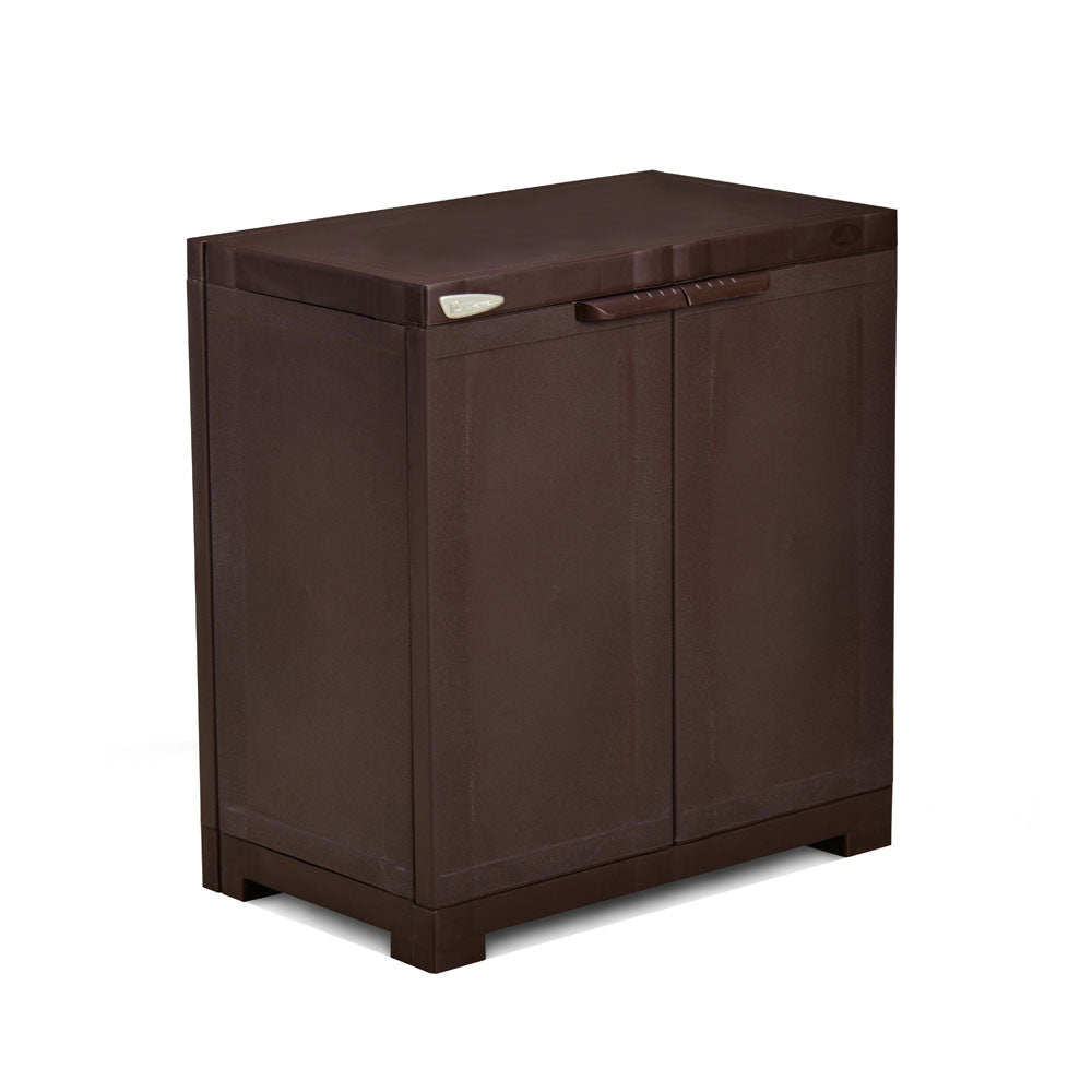 Nilkamal Freedom Mini Small (FMS) Plastic Storage Cabinet/Bookshelf (Weather Brown)