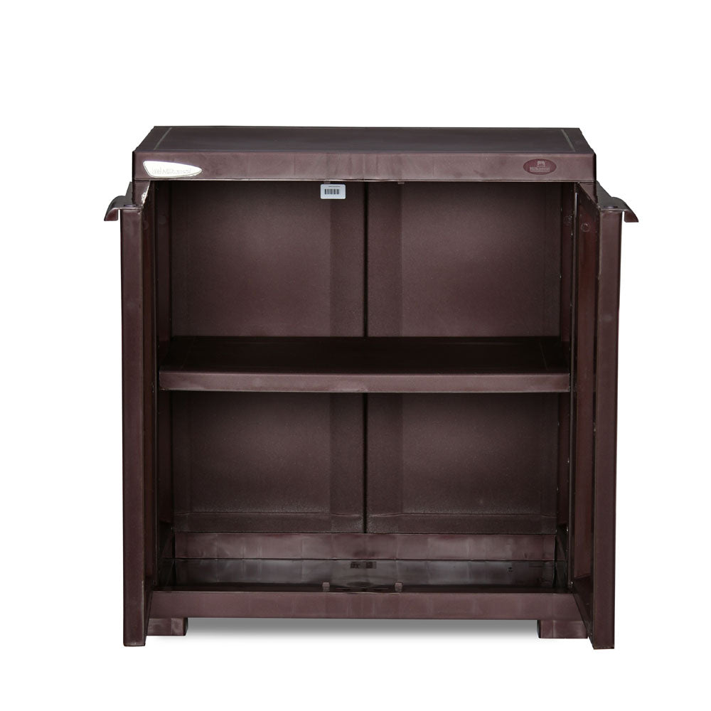 Nilkamal Freedom Mini Small (FMS) Plastic Storage Cabinet/Bookshelf (Weather Brown)