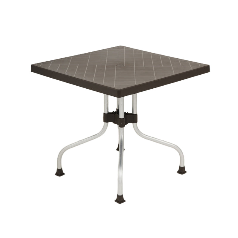Nilkamal Orchid 1 + 4 Chair Plastic Dining Set (Season Rust Brown)