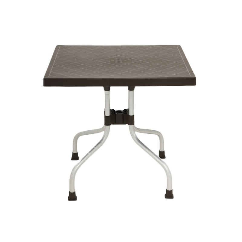 Nilkamal Orchid 1 + 4 Chair Plastic Dining Set (Season Rust Brown)