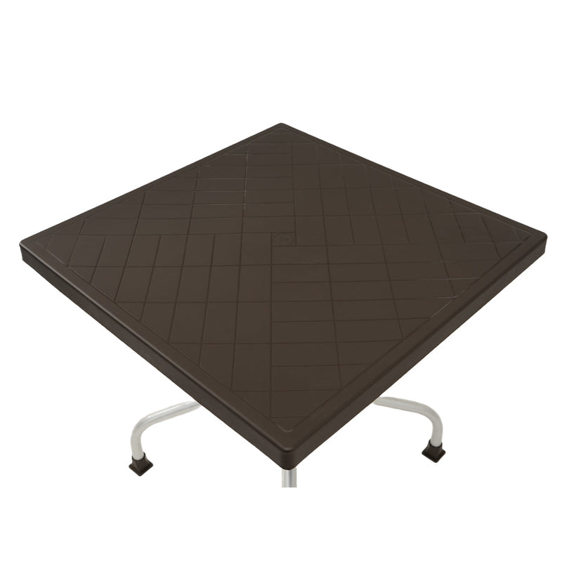 Nilkamal Orchid 1 + 4 Chair Plastic Dining Set (Season Rust Brown)