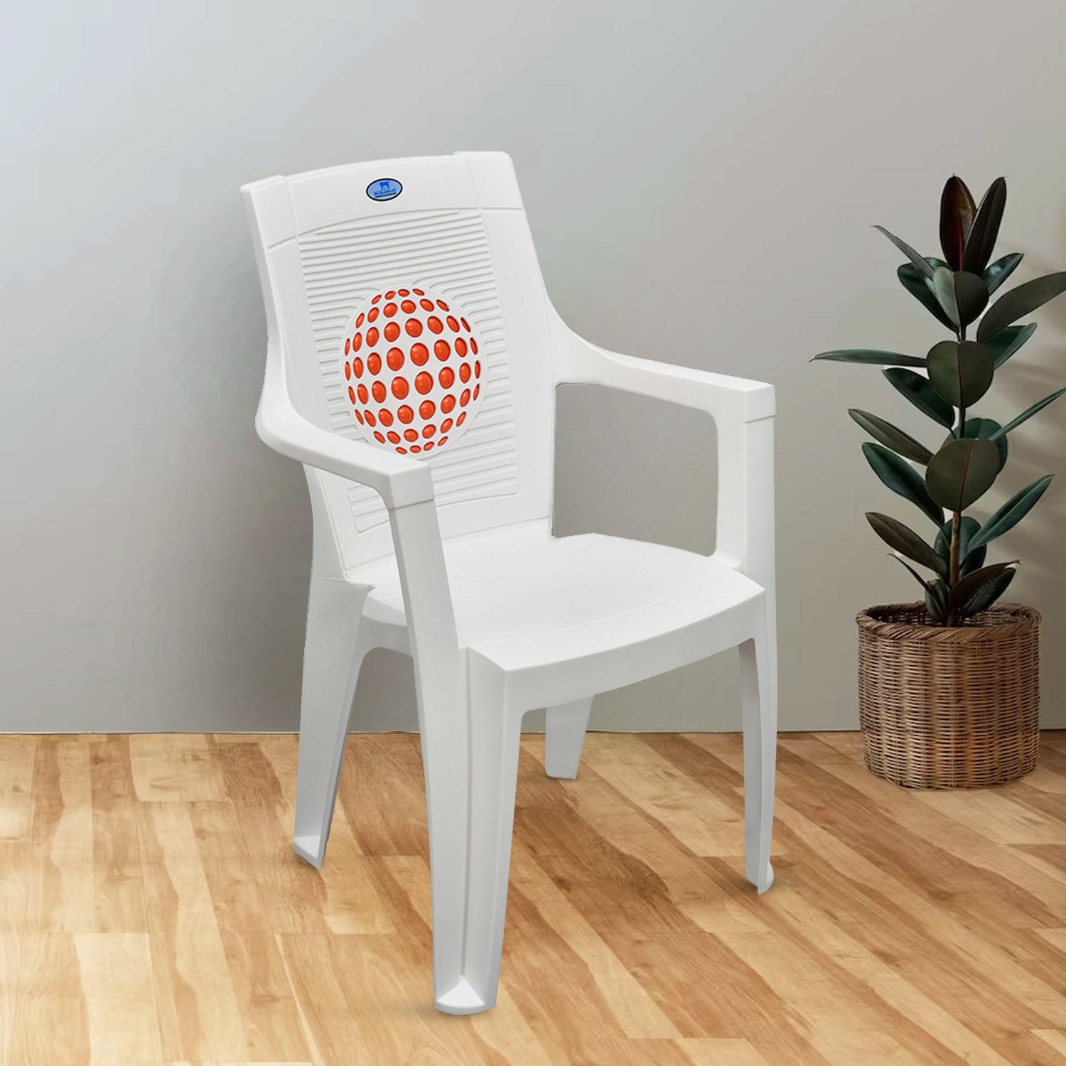 Nilkamal Globe 3D Plastic Arm Chair — Nilkamal | VK Furniture Mangalore