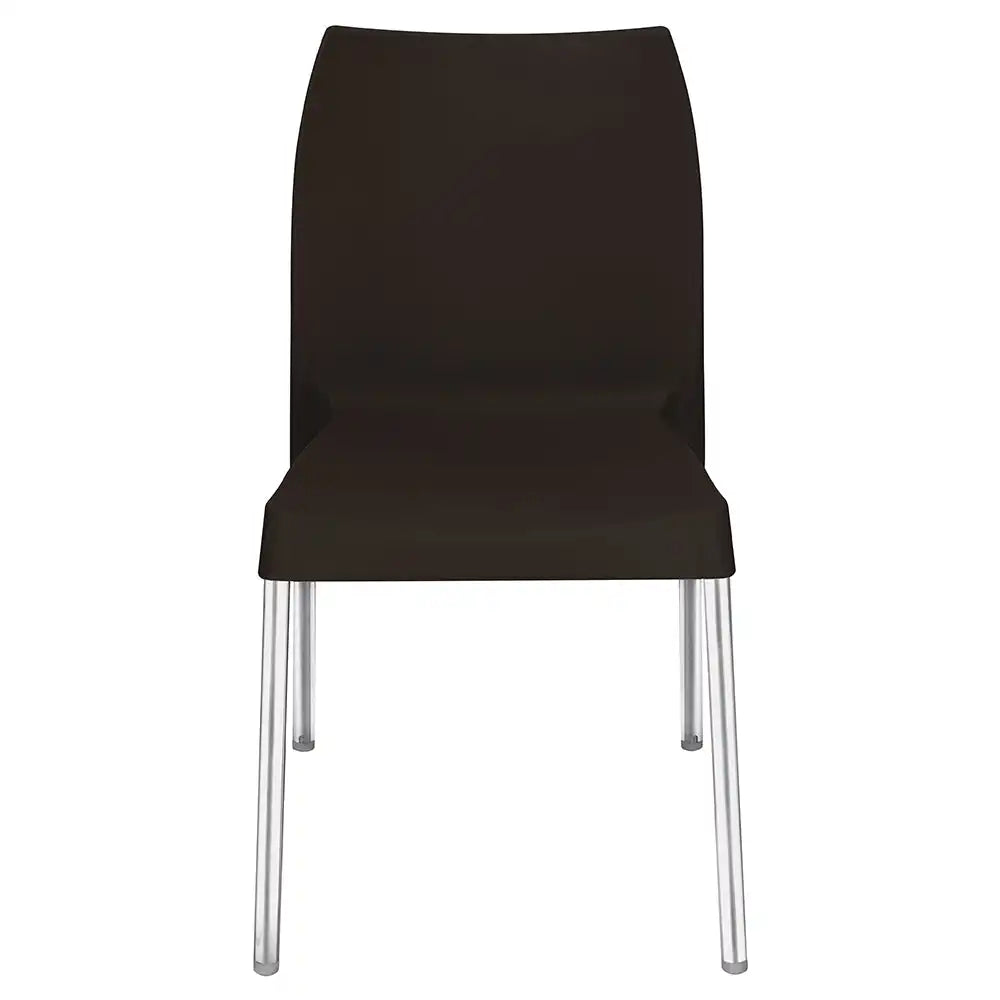 Nilkamal Novella 07 Plastic Armless Chair (Season Rust Brown)