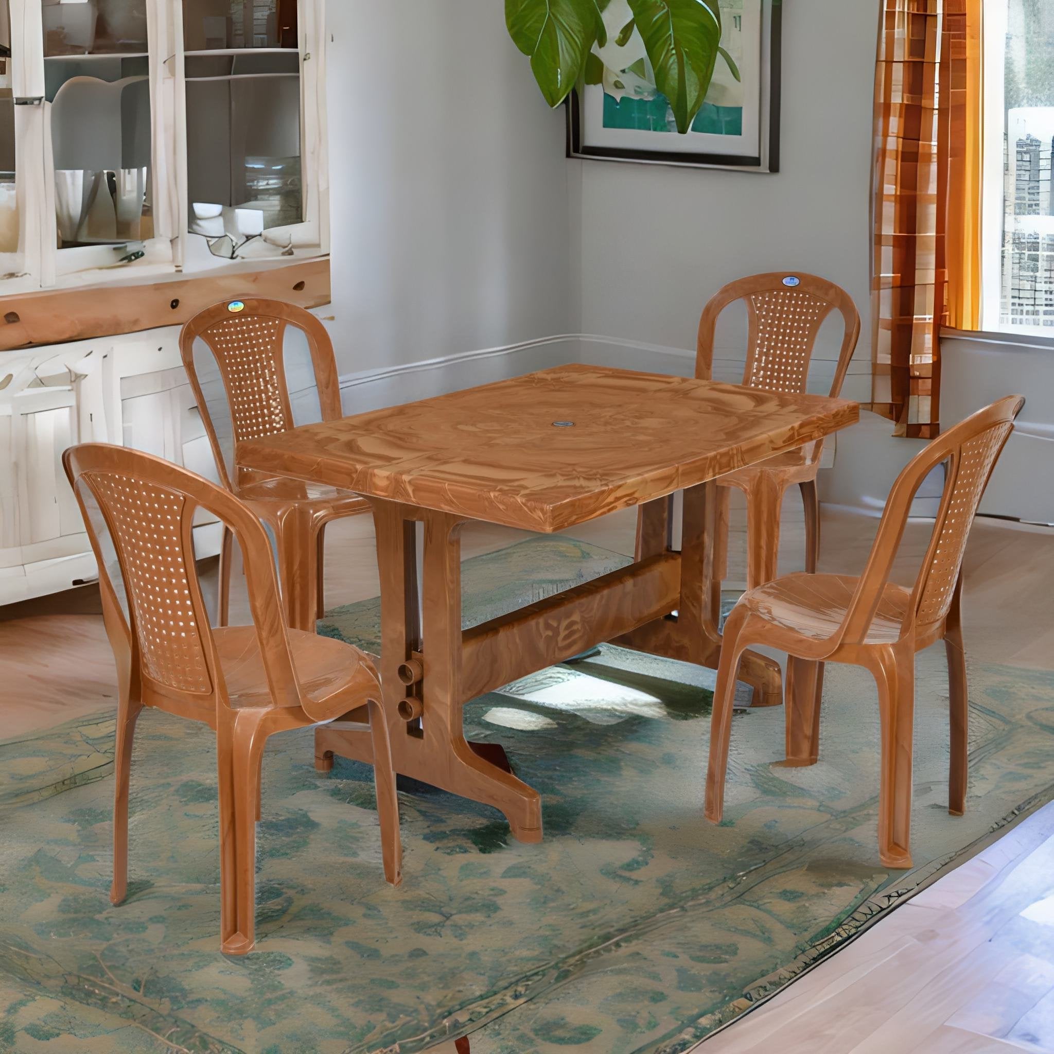 NILKAMAL ULTIMA 4 SEATER DINING SET — Nilkamal | VK Furniture Mangalore