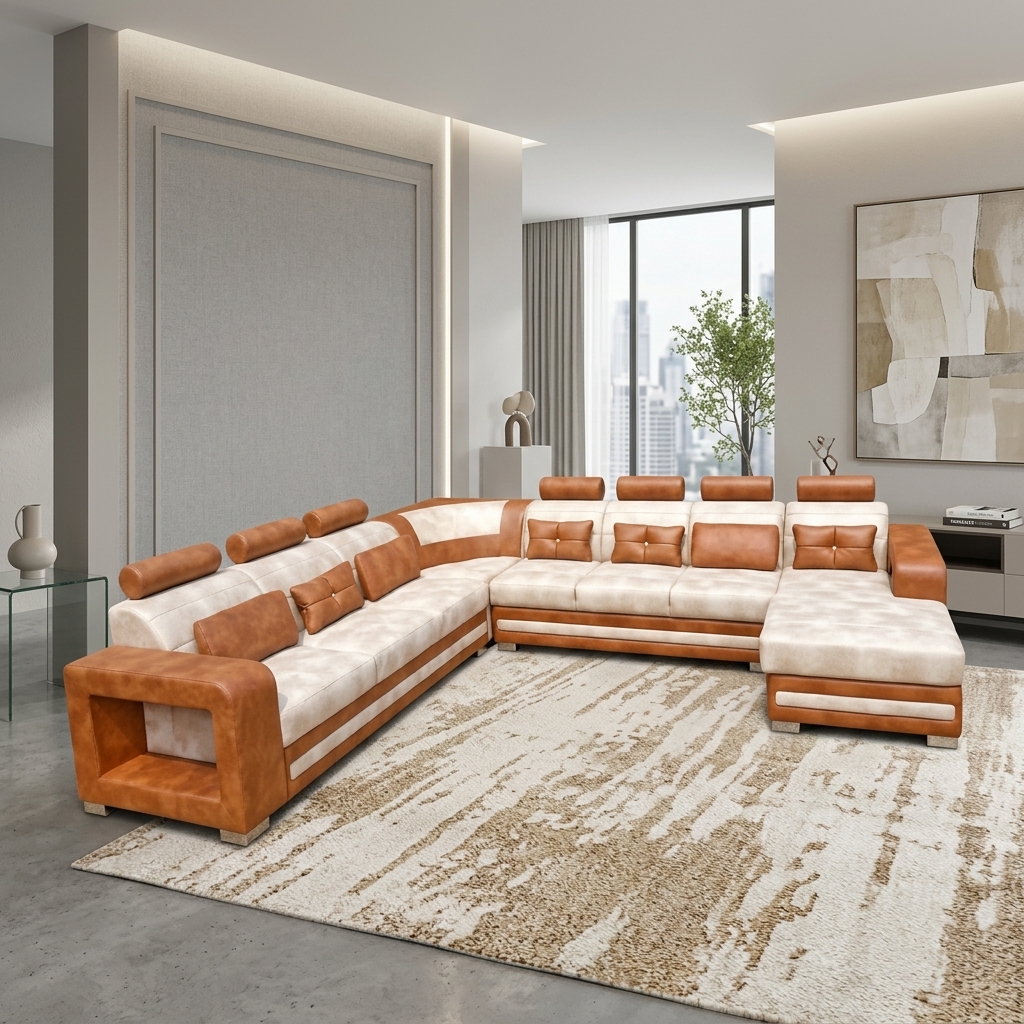 VK FOCUS U SHAPE CORNER SOFA SET
