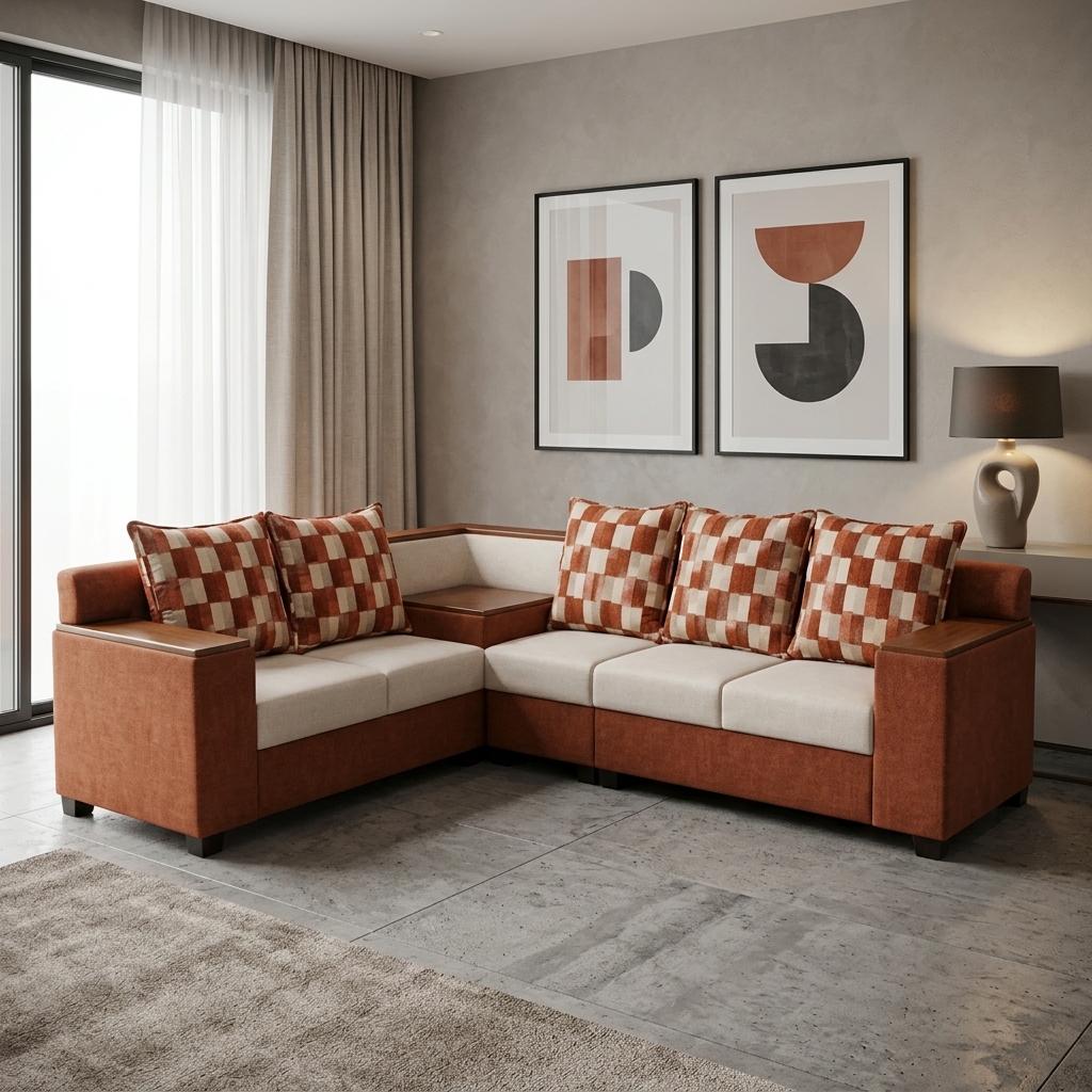 VK GRASS CORNER SOFA SET