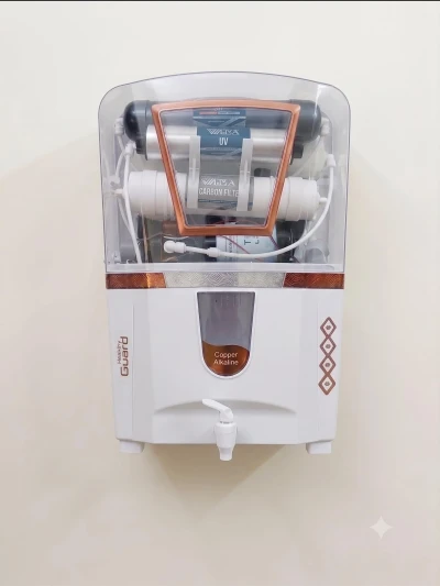Healthy Guard RO UV Water Purifier with Carbon Filter, Wall Mounted (White)