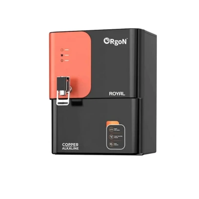 ORgoN Royal Water Purifier, Copper Alkaline Technology, LED Digital Display, RO+UV+UF, Wall Mount, 8 Litres — VK Furniture & Electronics | VK Furniture Mangalore