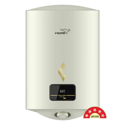 V-Guard Victo DG Geyser 15 Litre Water Heater | Digital Display | BEE 5 Star Rating | Vitreous Enamel Coating | Free PAN India Installation & Connection Pipes | White — VK Furniture & Electronics | VK Furniture Mangalore