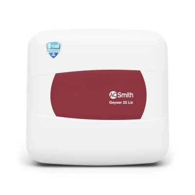 AO Smith Geyser 25 Litre 5 Star Rating (BEE) | Powerful 2KW Heating | Storage Water Heater With 2X Corrosion Resistant Blue Diamond Glass Tank | Warranty: 5 Yr Tank, 2 Yr Comprehensive | HSE-SHS-025 — VK Furniture & Electronics | VK Furniture Mangalore
