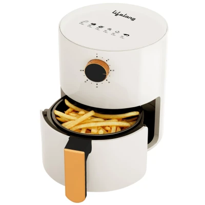 Lifelong Air Fryer for Home - 800W Small Airfryer Machine to Fry, Bake & Roast with Timer Control - Oil Free Fryer Machine - Electric with 360 Hot Air Circulation Technology (LLHF25)2.5 liter, White