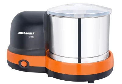 SOWBAGHYA Mint 2Ltr Table Top Wet Grinder | Heavy Duty Motor | Ideal for Your Kitchen | 2Ltr Wet Grinder for All Kinds of Batter for South Indian Dishes | ABS (Black)