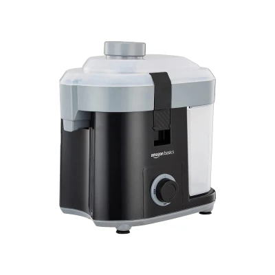 amazon basics 450 W CENTRIFUGAL JUICER WITH PUSHER | REMOVABLE PULP CONTAINER | SS MESH FILTER & 3 SPEED SETTINGS I FOR JUICING FRUITS | VEGITABLES & MORE | ISI-MARKED | BLACK 450 Watts — VK Furniture & Electronics | VK Furniture Mangalore
