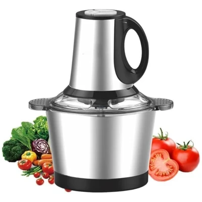 Electric Chopper 2L Stainless Steel | Heavy Duty Meat Grinder, Vegetable Chopper & Food Processor | Multipurpose Mixer Grinder Machine for Kitchen