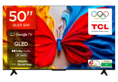 TCL 126 cm (50 inches) Metallic Bezel-Less, FHD Smart QLED Google TV 50S5K — VK Furniture & Electronics | VK Furniture Mangalore