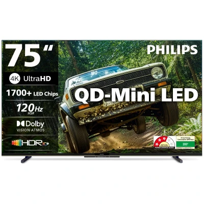 Philips 189 cm (75 inches) 4K Ultra HD QLED Smart QD-Mini LED Google TV 75MLED610/94 — VK Furniture & Electronics | VK Furniture Mangalore