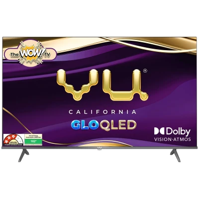 Vu 139cm (55 inches) GloQLED Series 4K QLED Smart Google TV 55GLOQLED25