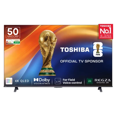 Toshiba 126 cm (50 Inches) 4K Ultra HD Smart QLED TV | Dolby Atmos, HDR10+ | 24W Powerful Speakers | AI Sports Mode | REGZ...