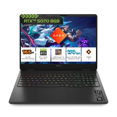 HP Omen, AMD Ryzen 9 8940HX, 8GB RTX 5070, 24GB DDR5(Upgradeable) 1TB SSD, 240Hz, 2k WUXGA, 3ms, 400 nits, 16''/40.6cm, Wi...