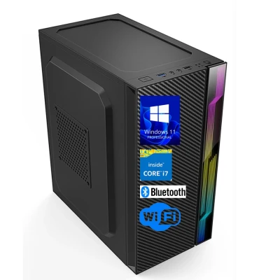 CloudVU Core i7 Desktop PC | Core i7-4770 | 16GB RAM | 1TB SSD | 5G WiFi & Bluetooth | HDMI, VGA, Ethernet | USB 3.0 | Cop...