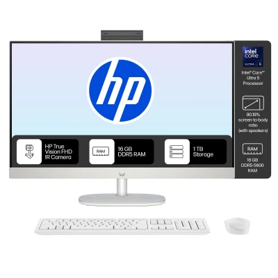 HP All-in-One, Intel Core Ultra 5 125U (16GB DDR5,1TB SSD) IPS, 300 nits, Anti-Glare, 27inch(68.6cm) FHD, Win11, M365, Off...