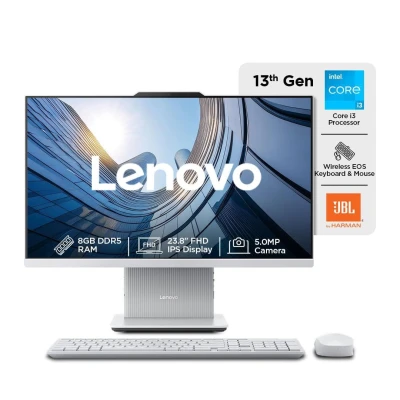 Lenovo IdeaCentre AIO 13th Gen Core™ i3-1315U 24" FHD IPS (8GB RAM/512GB SSD/Windows11/Office 24/3Wx2 Harman Speakers/Wire...