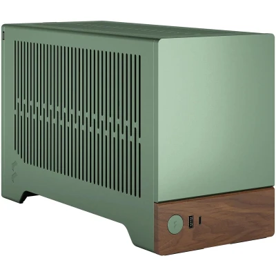 Fractal Design Terra Jade Small Form Factor Mini ITX Gaming Cabinet/Chassis/Case, Wood Walnut Front Panel, ...