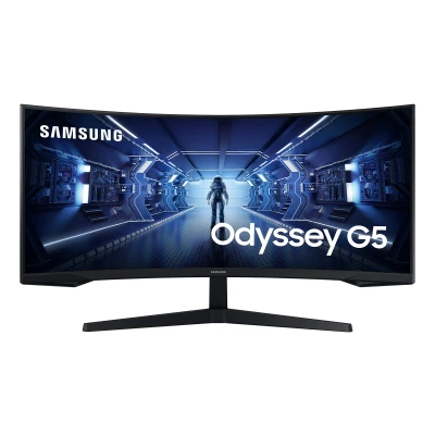 Samsung 34"(86.42cm) Odyssey G5 Curved Gaming Monitor|WQHD 3440 x 1440|1000R|165Hz|1ms|21:9|Wall Mountable|...